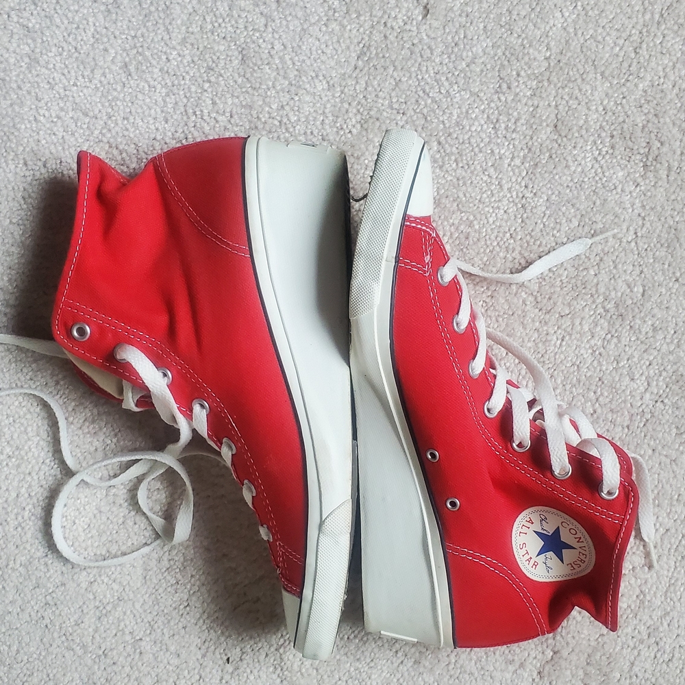 Converse Red High-Top Sneakers